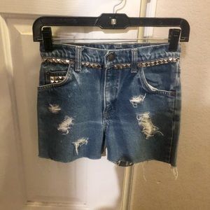 High waste Levi custom shorts